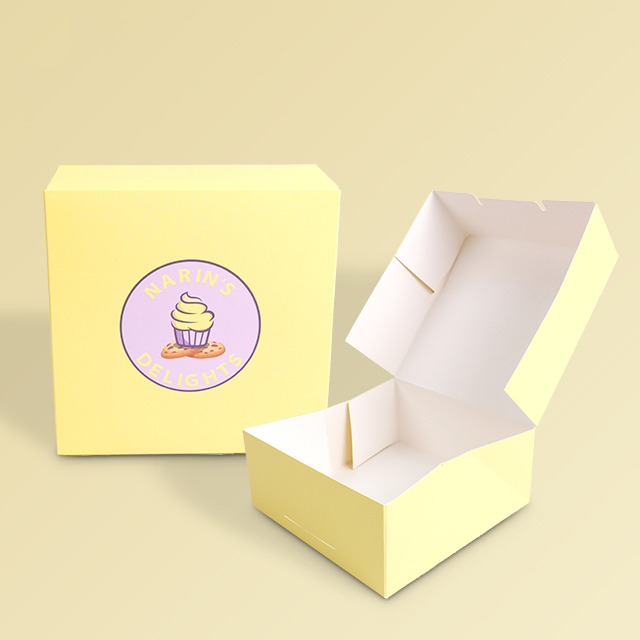 Donut Box White Card Dessert Food Packaging Paper Box