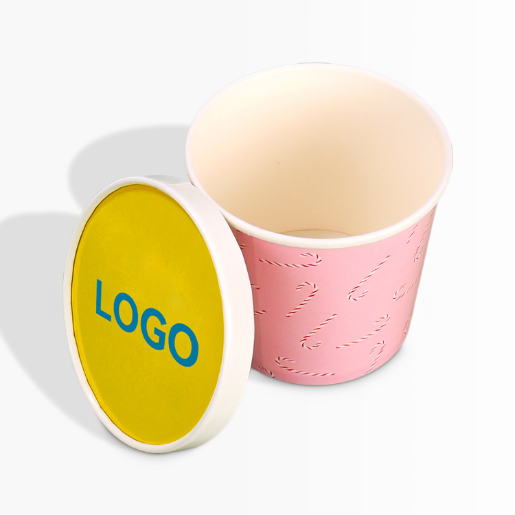 Custom Printed Packaging Ice Cream Tub with Lid