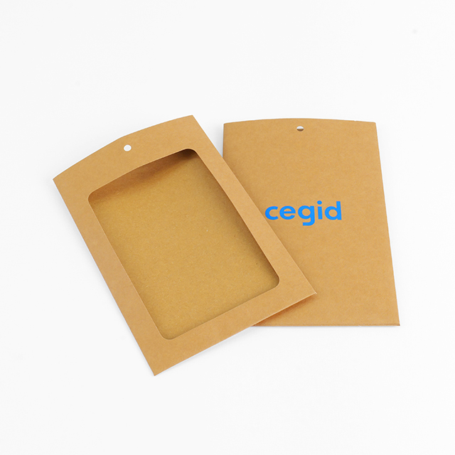 Custom Printed Kraft Paper Envelope with Card Slot | Rigid & Eco-Friendly