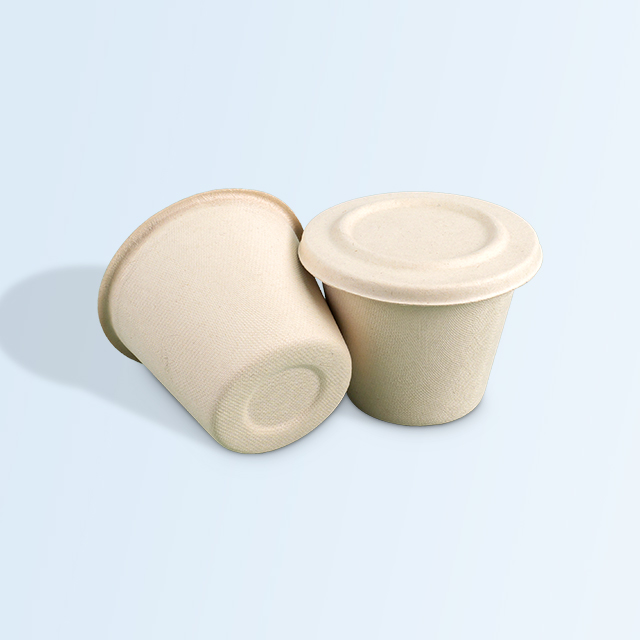 SenCai Sugarcane Bagasse Ice Cream Paper Cup wi...