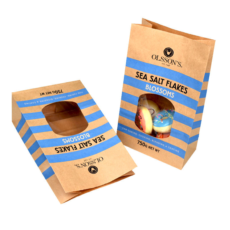 SenCai Greaseproof Paper Bags with PVC Window O...