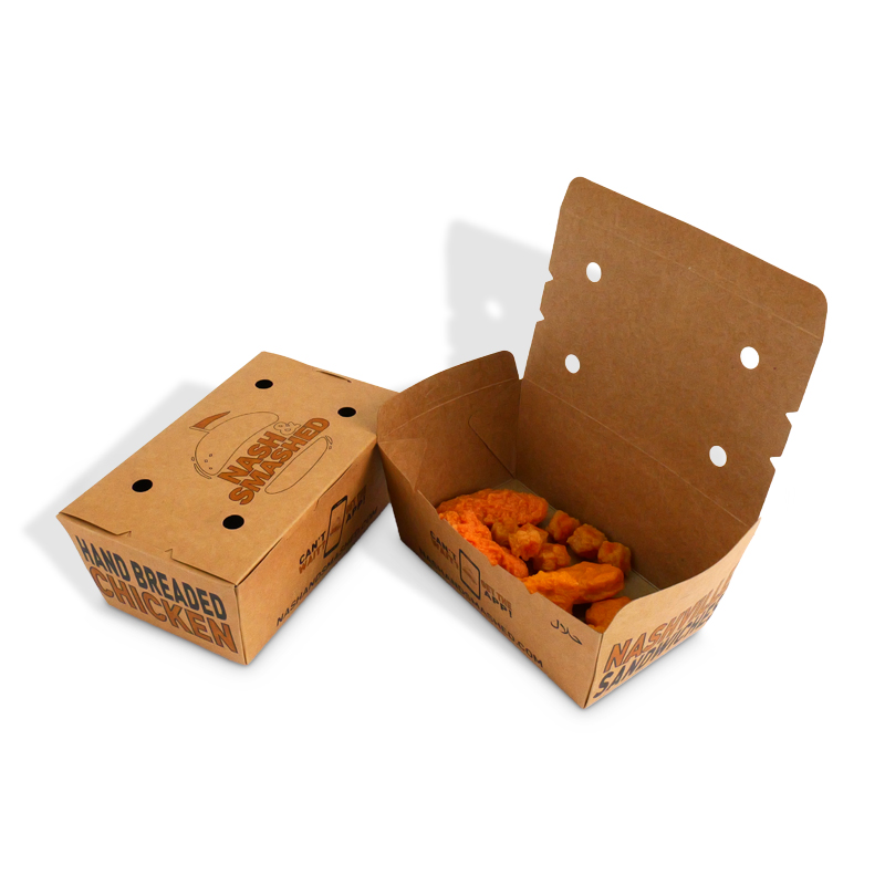 Kraft Paper Chicken Box Greaseproof Takeaway Fo...