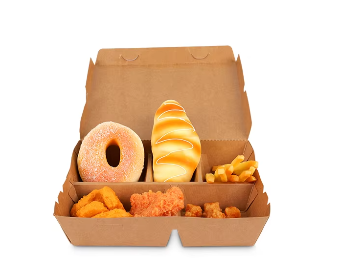 Durable Kraft food box holding food