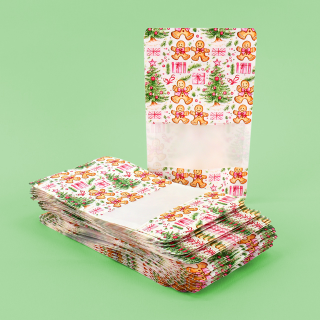 Customized Stand-Up Food Packaging Bags for Christmas Bread and Cookies
