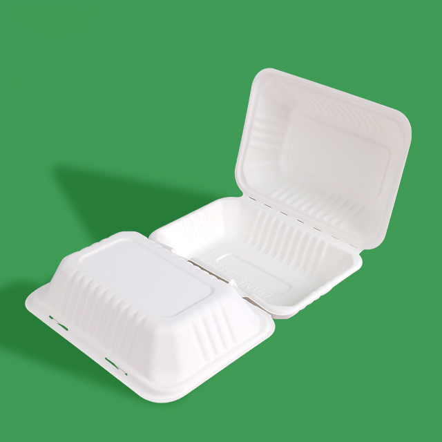 Sugarcane Bagasse Tableware Lunch Takeout Boxes With Lids