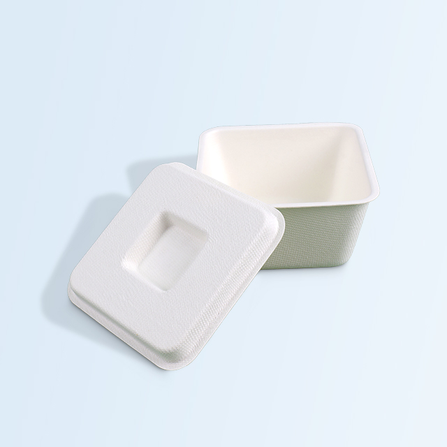 SenCai Degradable Compost Square Food Container with Lid Packaged Takeout Box