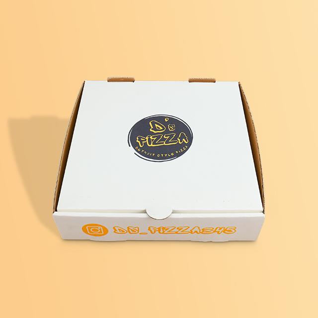 Eco-Friendly Custom Logo Printed Corrugated Cardboard Paper Pizza Box Packaging