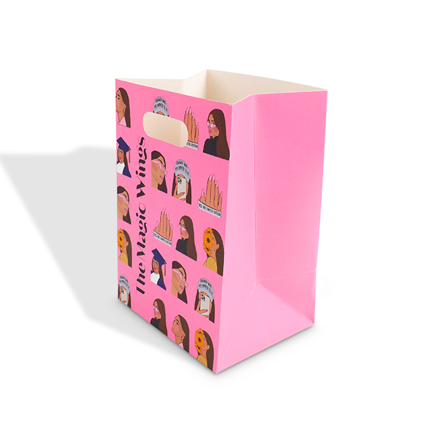 Fashionable and Portable White Card Handbag with Built-in Handle