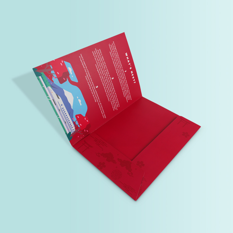 SenCai Customized White Card Printing Folding Card Folder