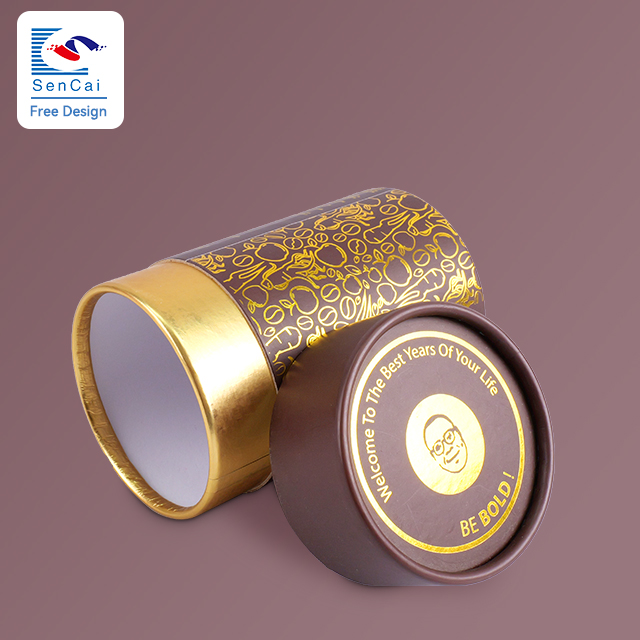 High Quality Customized Eco Friendly Material Gift Round Box Cardboard Paper Cylinder Tube With Lid