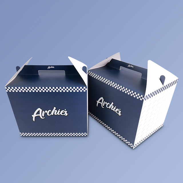 Handheld Food Packaging Paper Box White Card Cake Box Fried Chicken Box