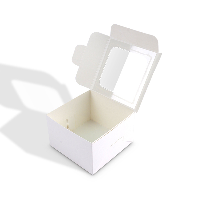 Food Packaging Dessert Cake Bakery Box with PVC...