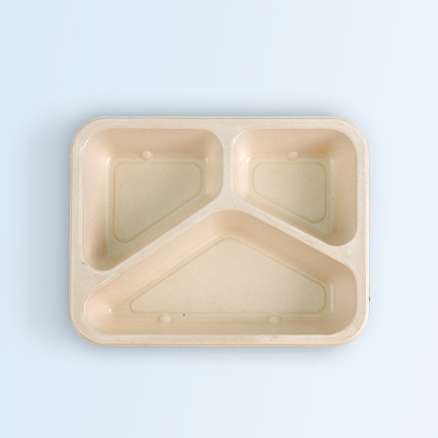 SenCai Sugarcane Bagasse Three Compartment Lunc...