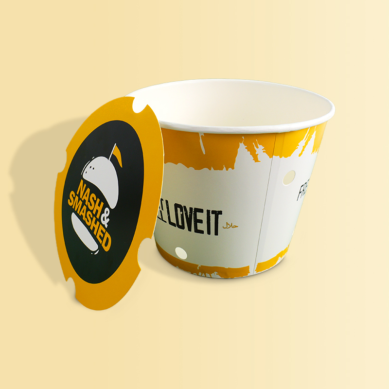 Air Fryer Paper Bucket with Lid and Ventilation Holes